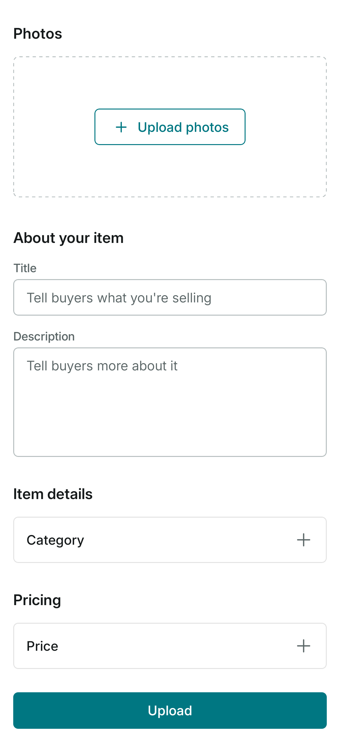 Screenshot of the Vinted app
